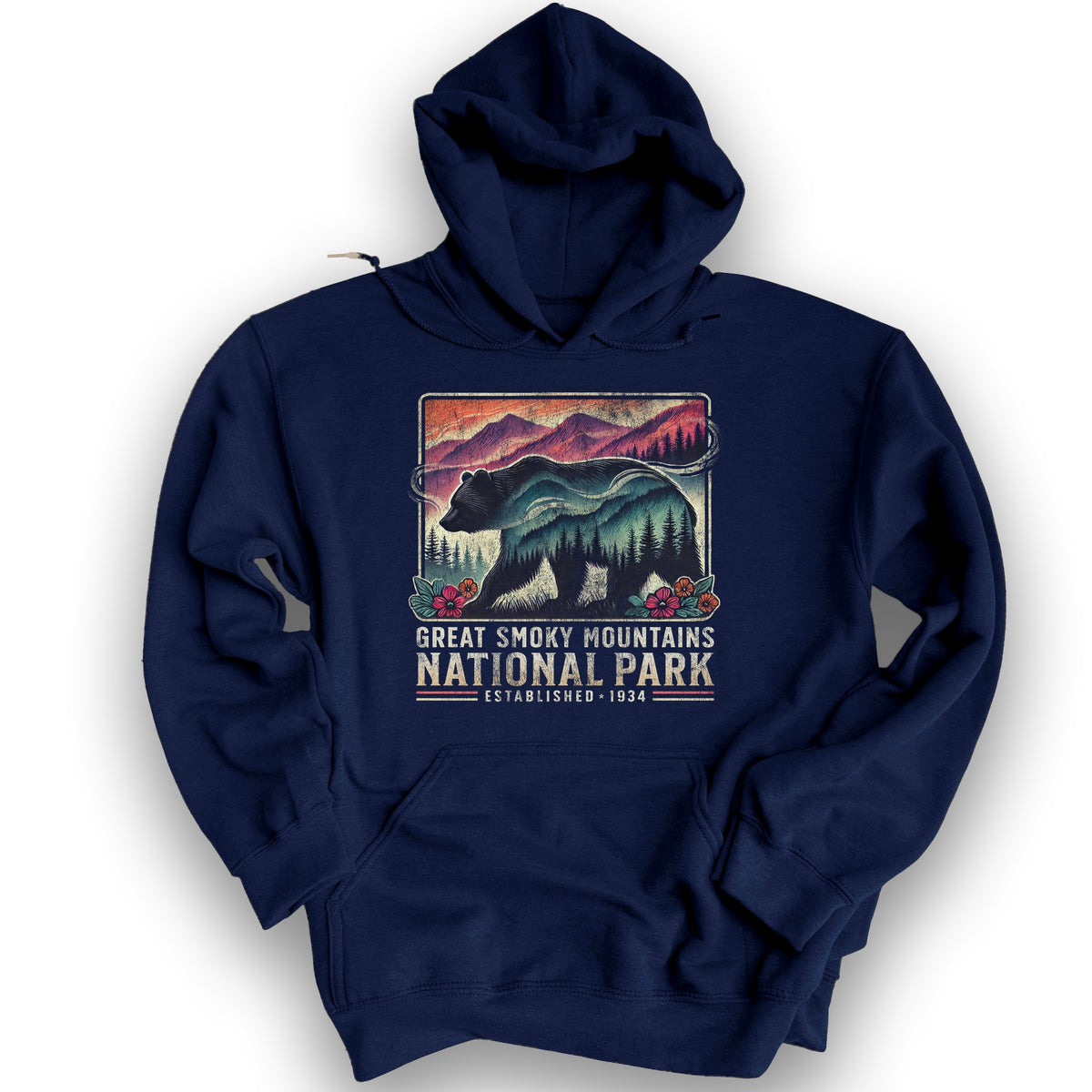 Great Smoky Mountains "Mountain Bear" Hoodie - Navy