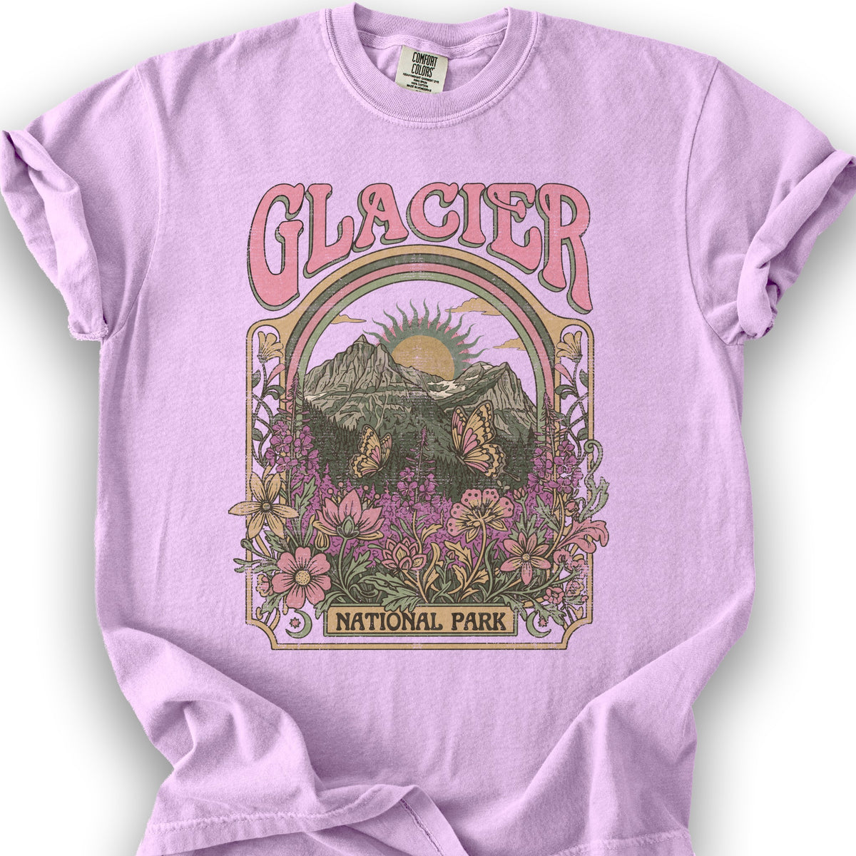Glacier Butterfly T-Shirt - Orchid