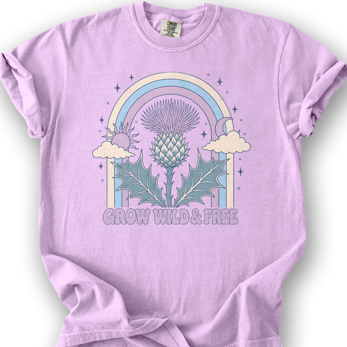 Wild & Free Thistle T-Shirt - Orchid