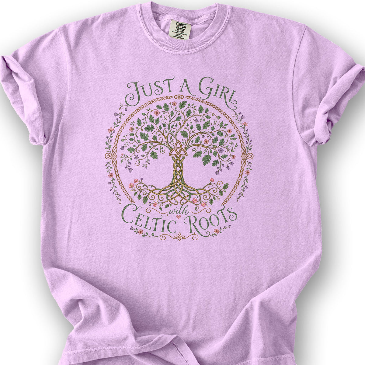 Just A Girl Celtic T-Shirt - Orchid