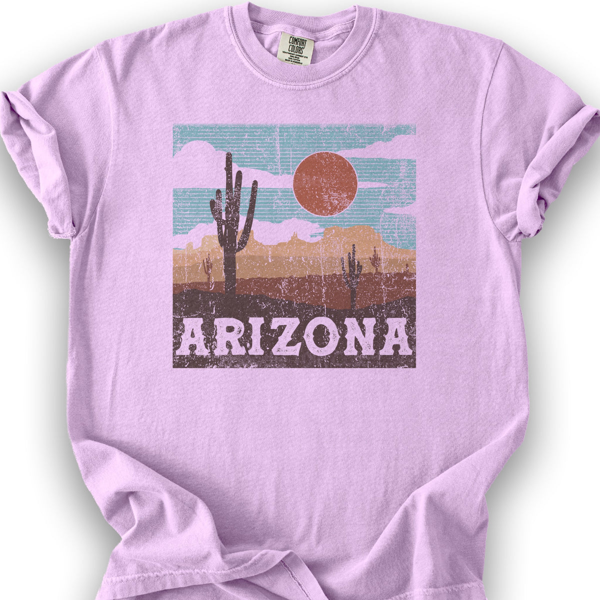 Arizona "Boho Desert" State T-Shirt - Orchid