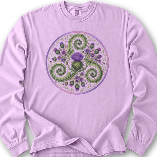 Thistle Triskele Fern Long Sleeve Shirt - Orchid