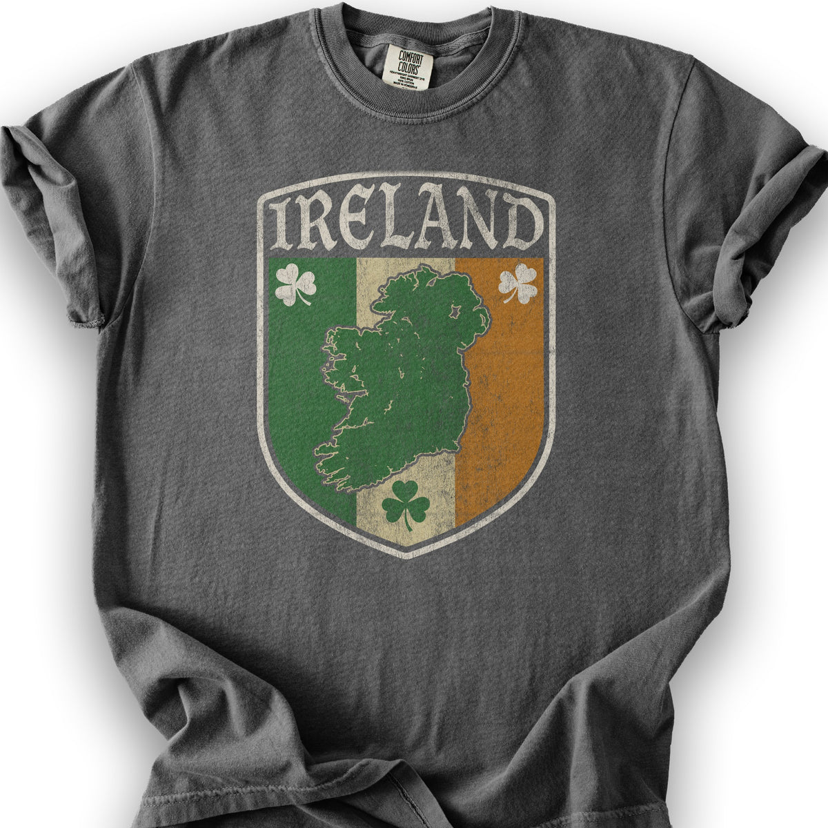 Ireland Vintage Badge T-Shirt - Pepper