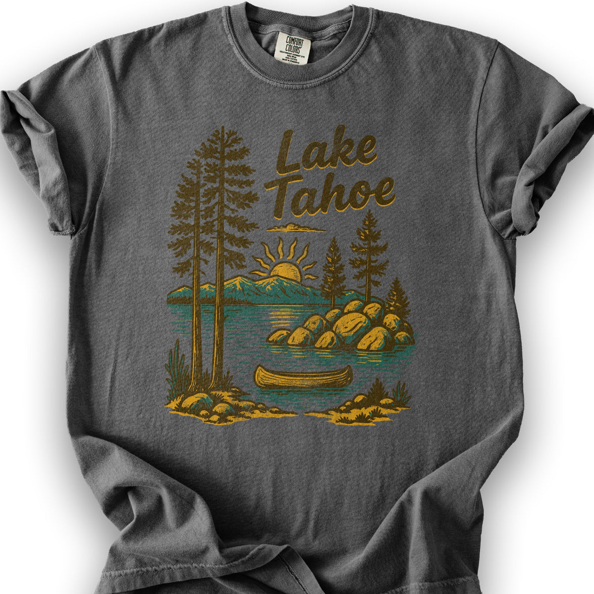 Lake Tahoe Canoe Sketch - Pepper