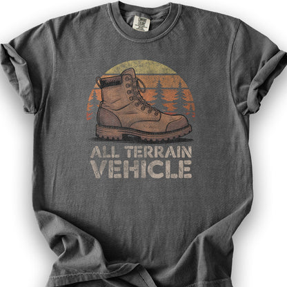 "All Terrain Vehicle" Textured T-Shirt - Pepper
