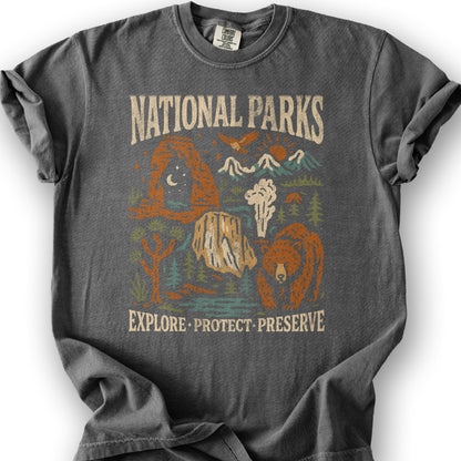 National Parks "Stencil Cut" T-Shirt - Pepper