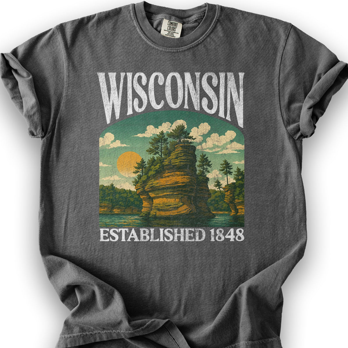 Wisconsin "Big & Bold" T-Shirt - Pepper