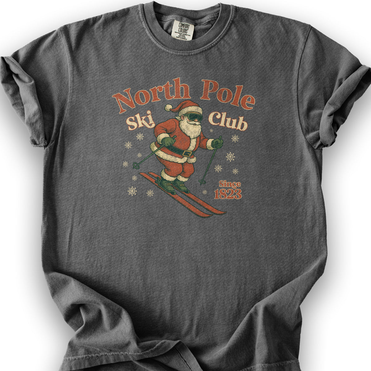 North Pole Ski Club T-shirt - Pepper