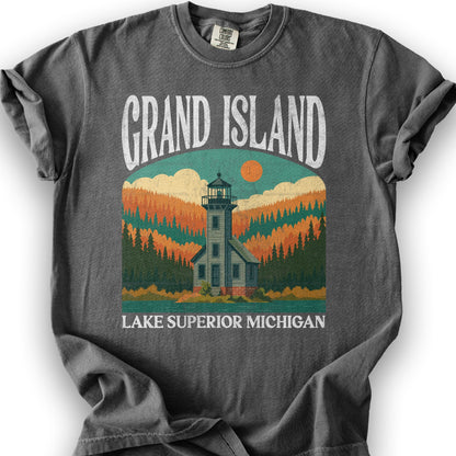 Grand Island Michigan "Big and Bold" T-Shirt - Pepper