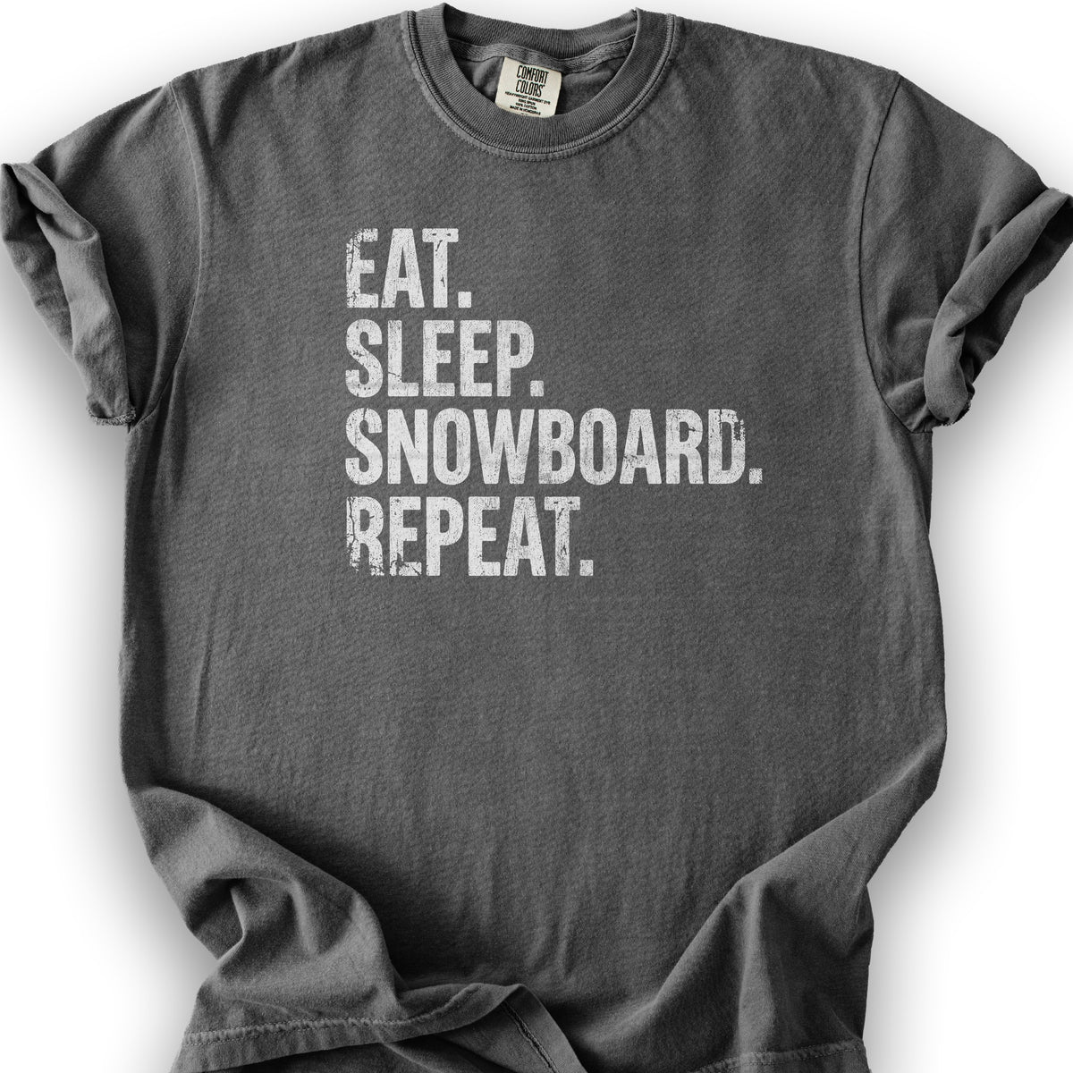Eat Sleep Snowboard T-shirt - Pepper