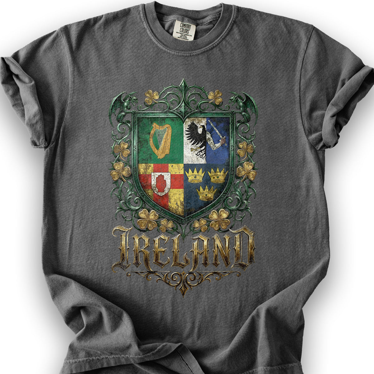 Irish Gothic Arms T-Shirt - Pepper