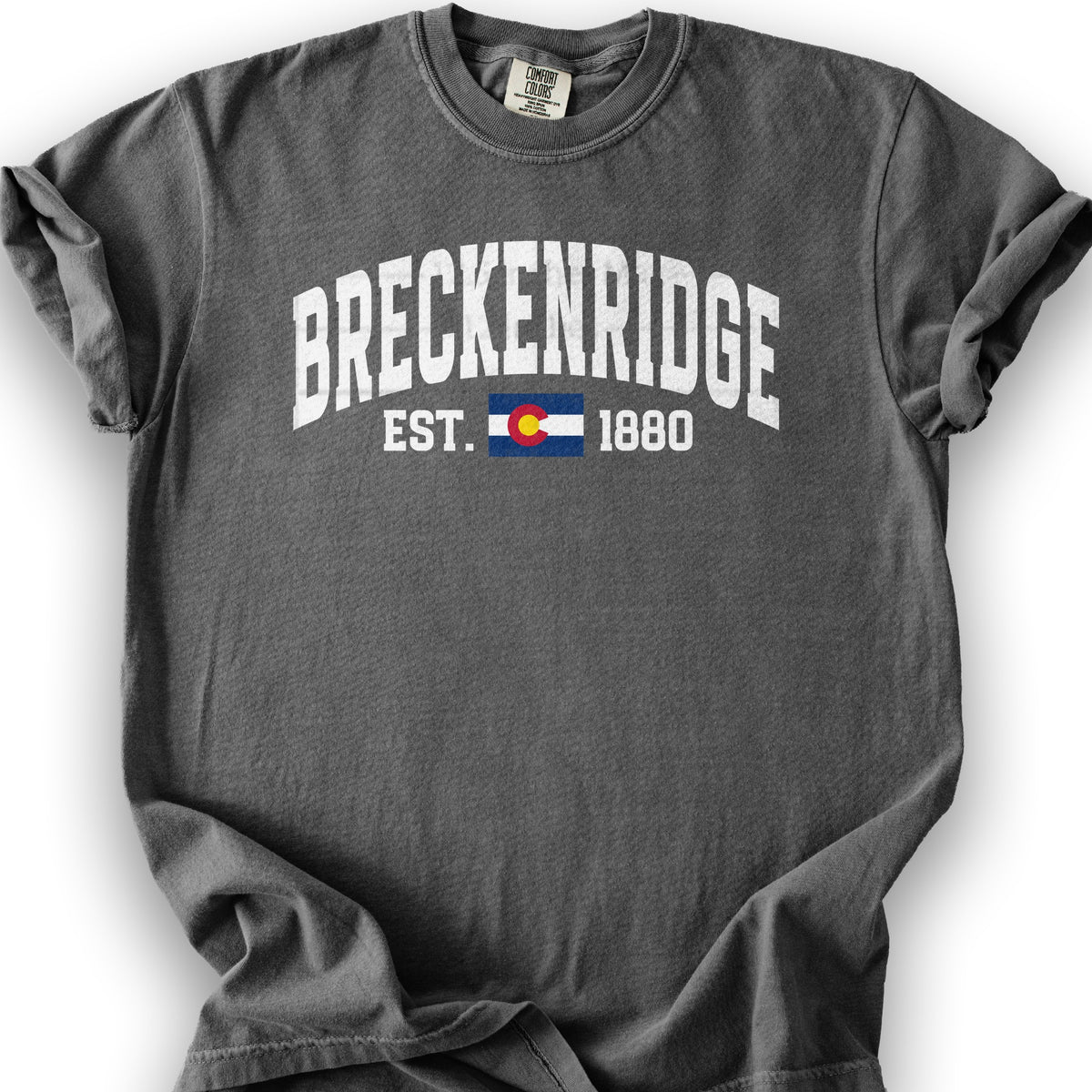 Breckenridge Colorado Varsity T-Shirt - Pepper