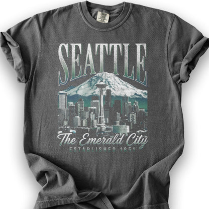 Seattle 90's Halftone T-Shirt - Pepper