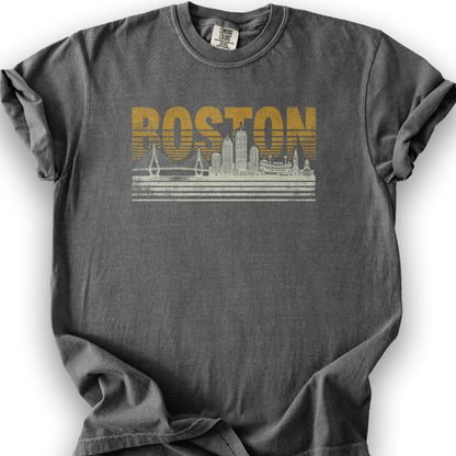 Boston Skyline T-Shirt - Pepper