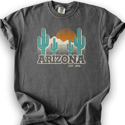 Arizona Retro Cactus T-Shirt - Pepper