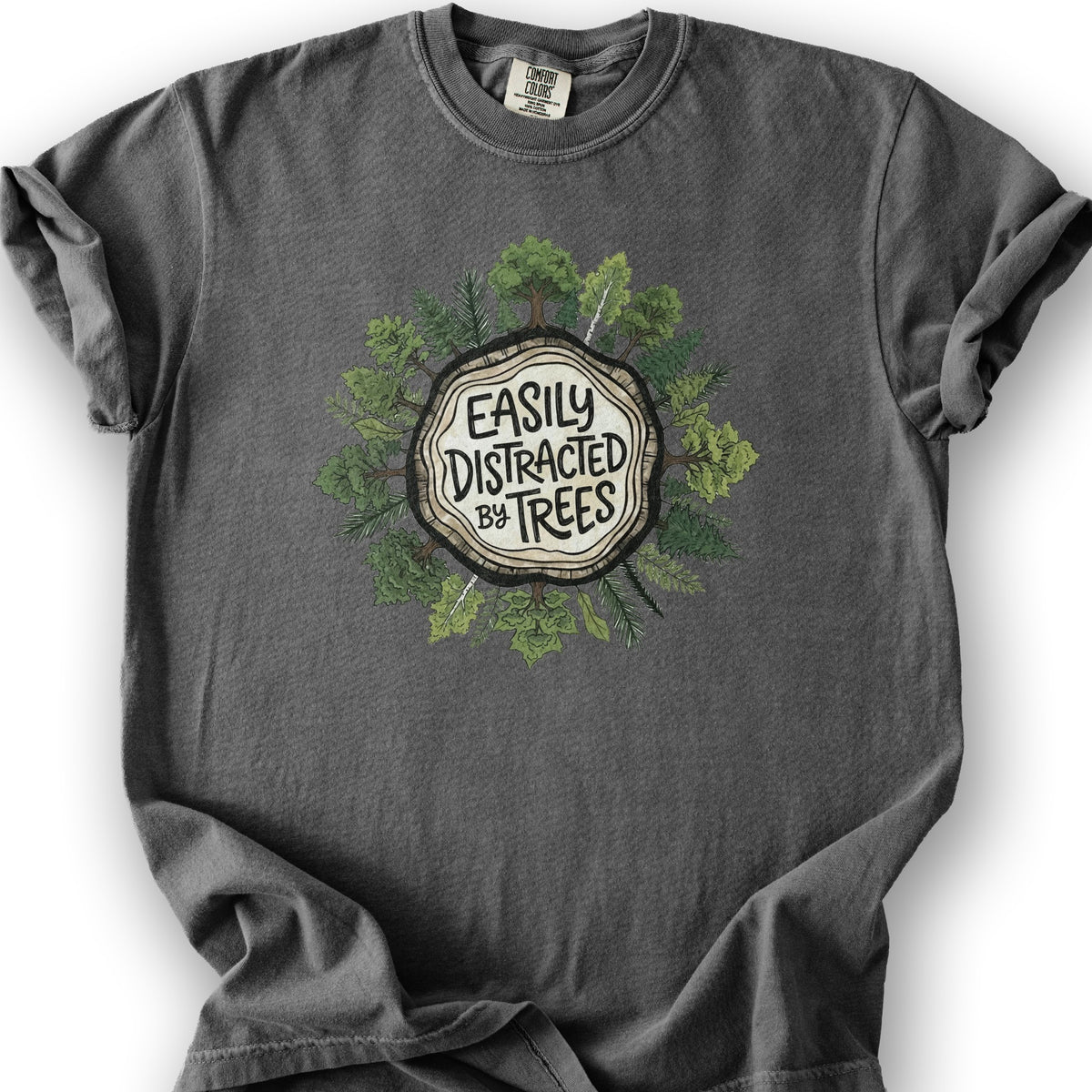 Distracted By Trees T-Shirt - 2026031801 - Pepper