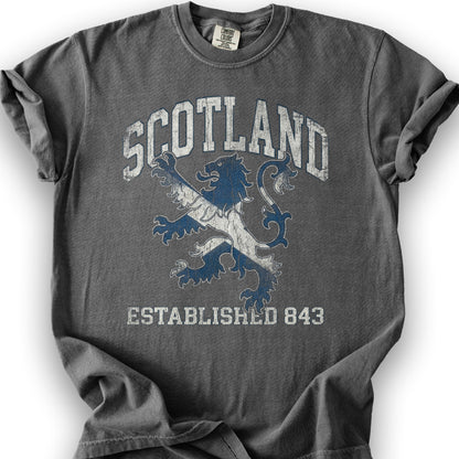 Scotland Saltire Lion T-Shirt - Pepper