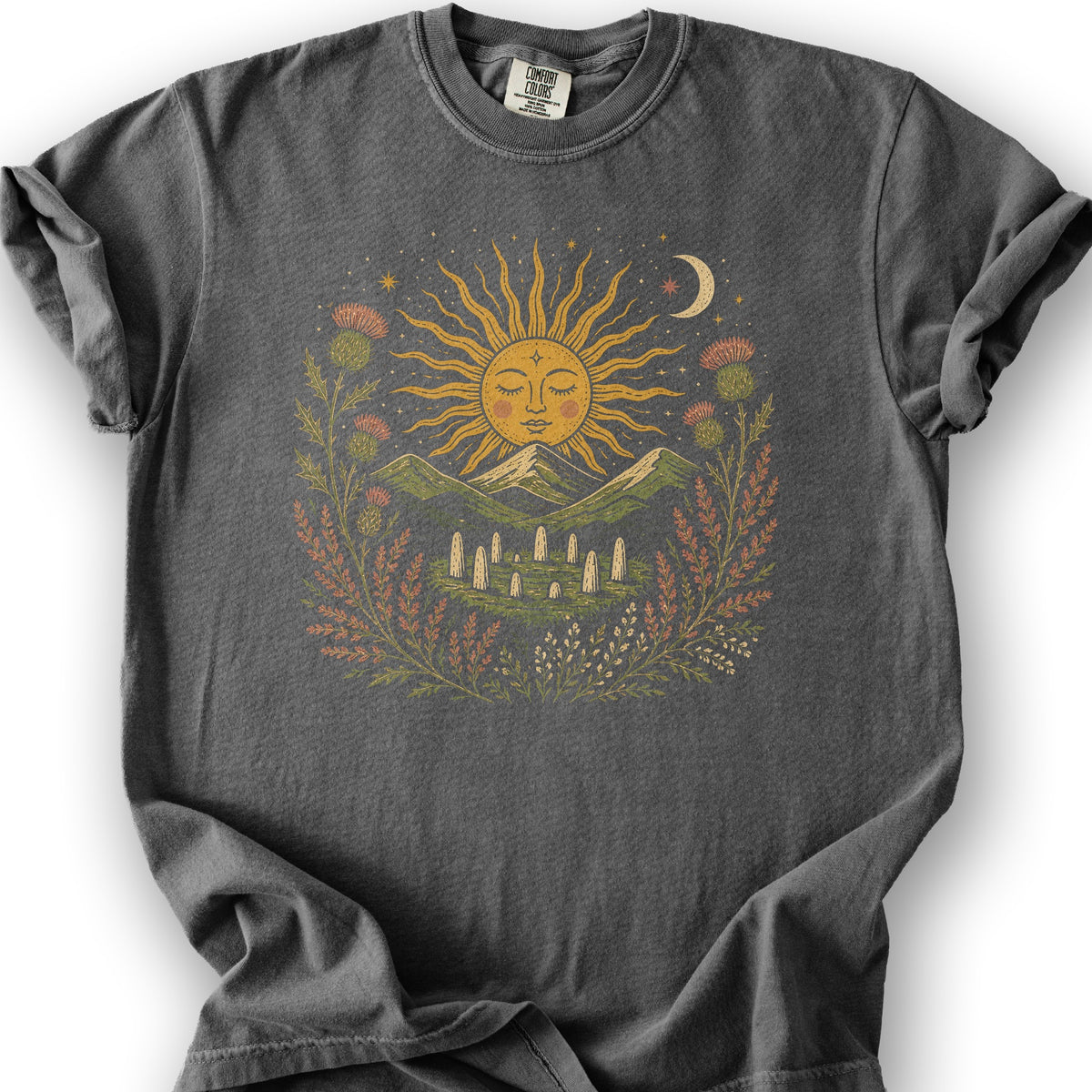 Celestial Standing Stones T-Shirt - Pepper