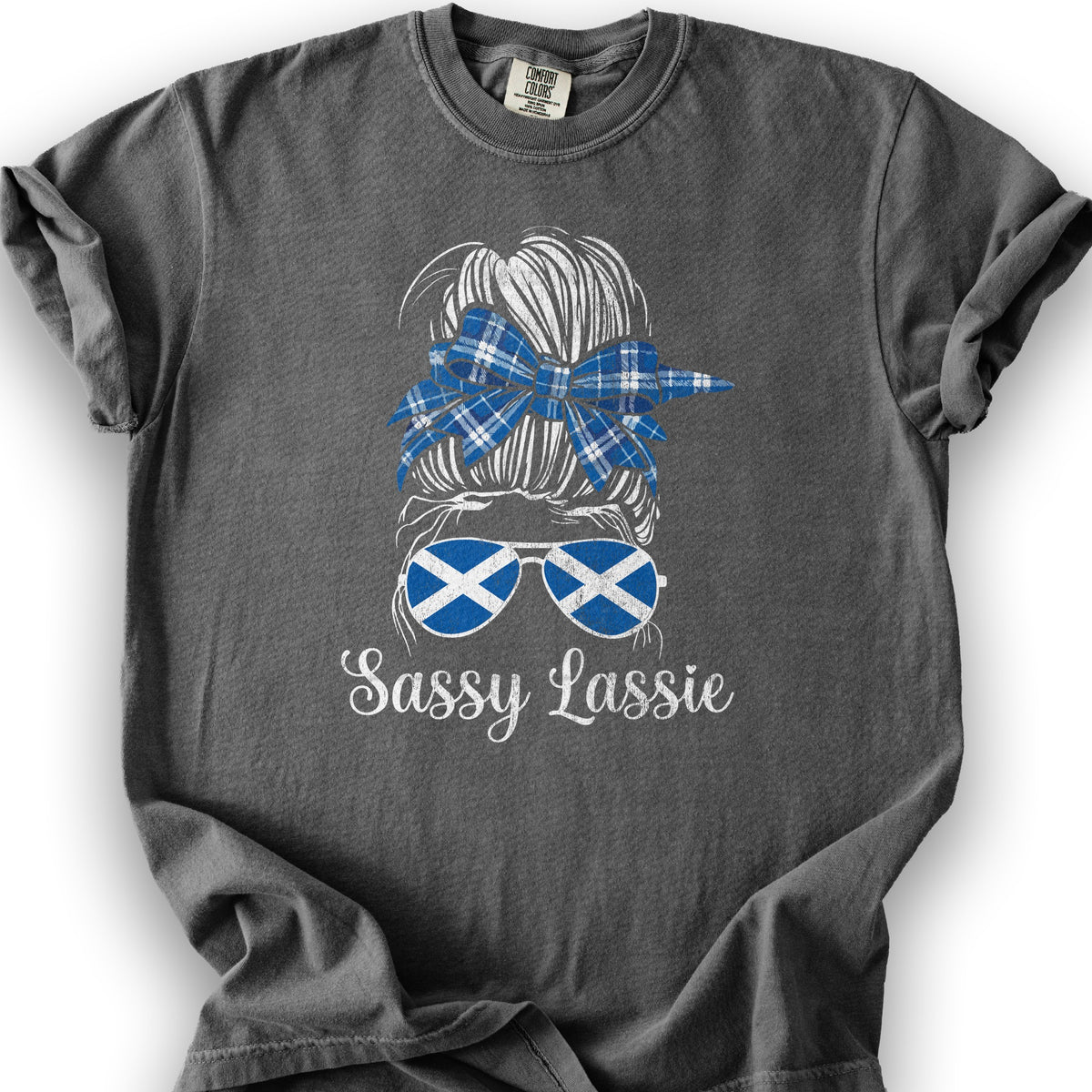 Scottish Sassy Lassie T-shirt - Pepper