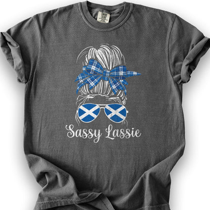 Scottish Sassy Lassie T-shirt - Pepper