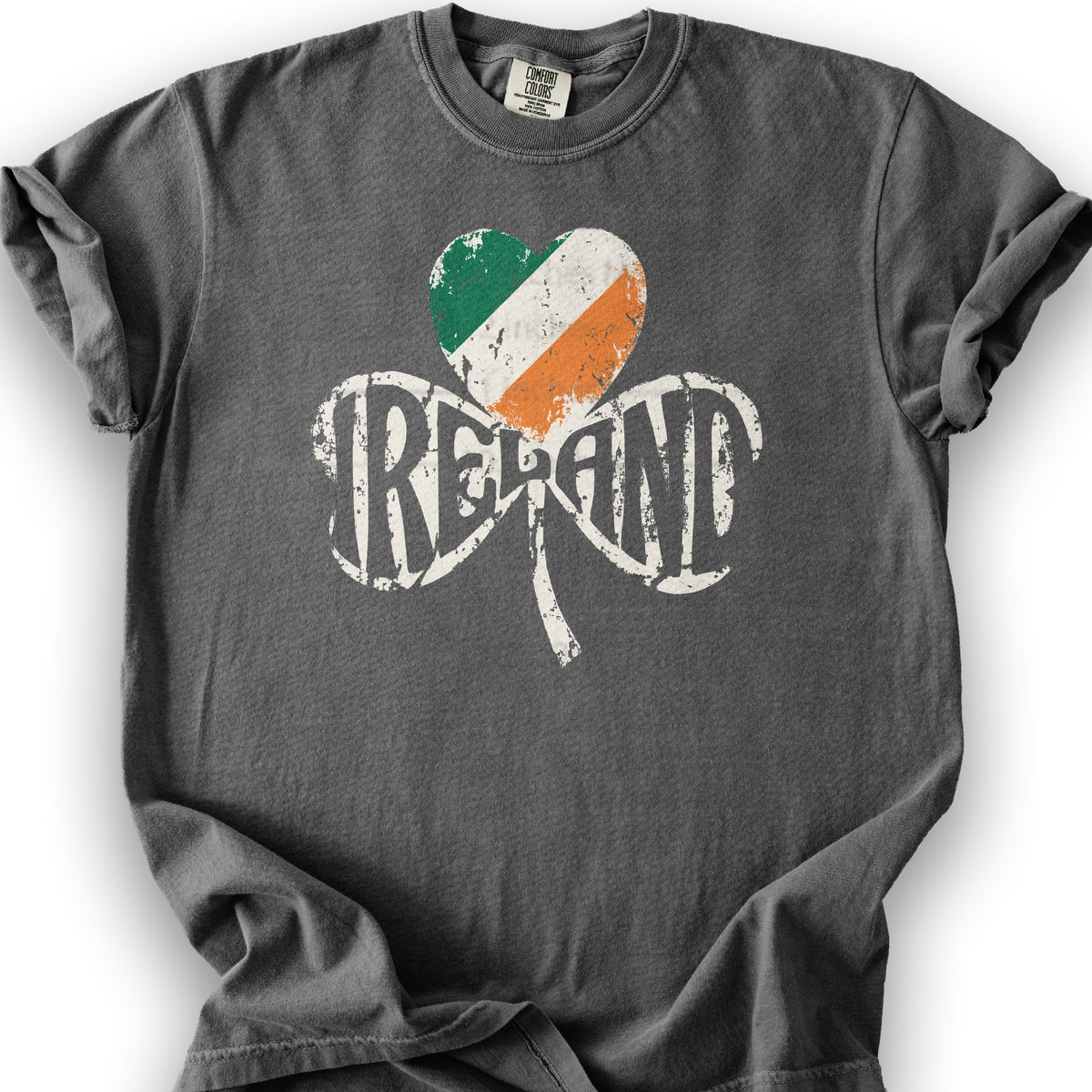 Ireland Shamrock Flag T-Shirt - Pepper