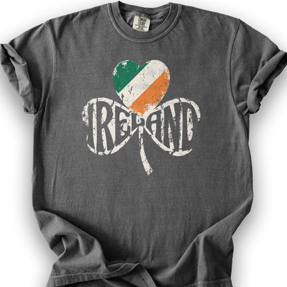 Ireland Shamrock Flag T-Shirt - Pepper