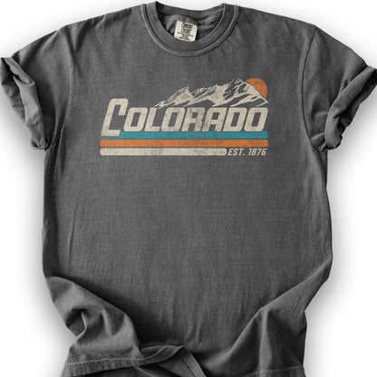 Colorado Retro Stripe T-Shirt - Pepper