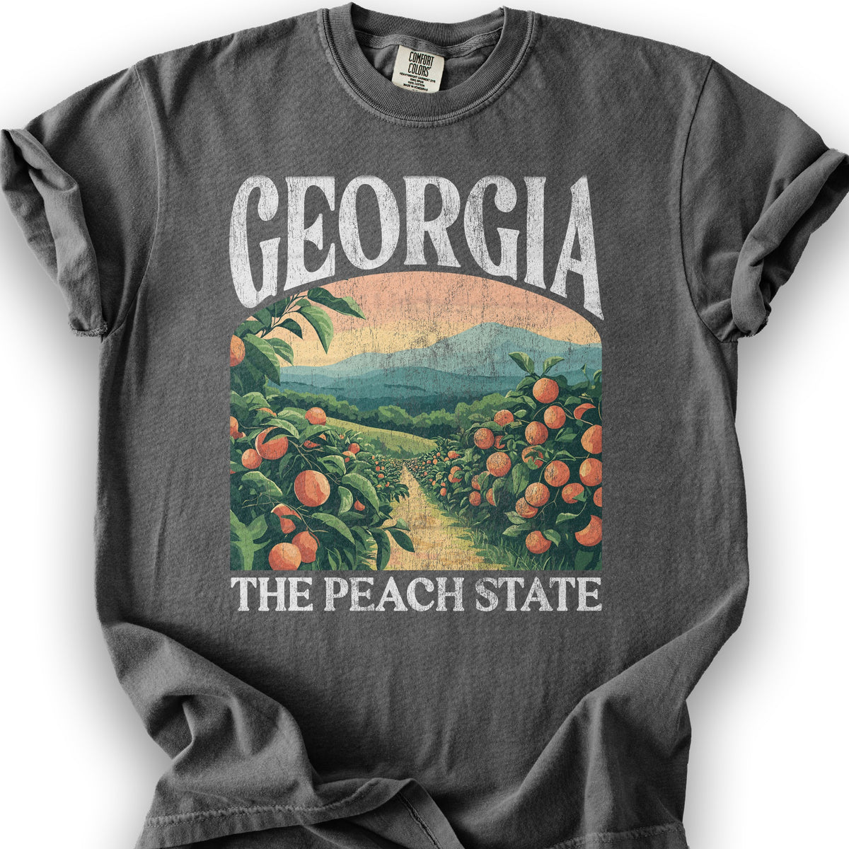 Georgia The Peach State "Big and Bold" T-Shirt - Pepper