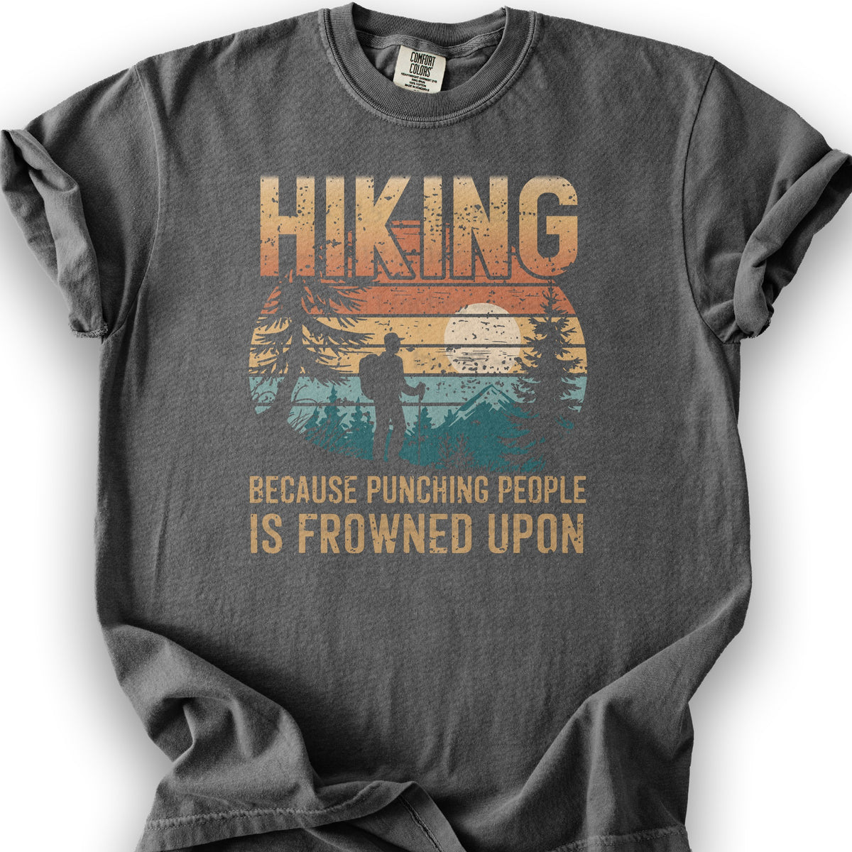 Funny Hiking "Frowned Upon" T-Shirt - Pepper