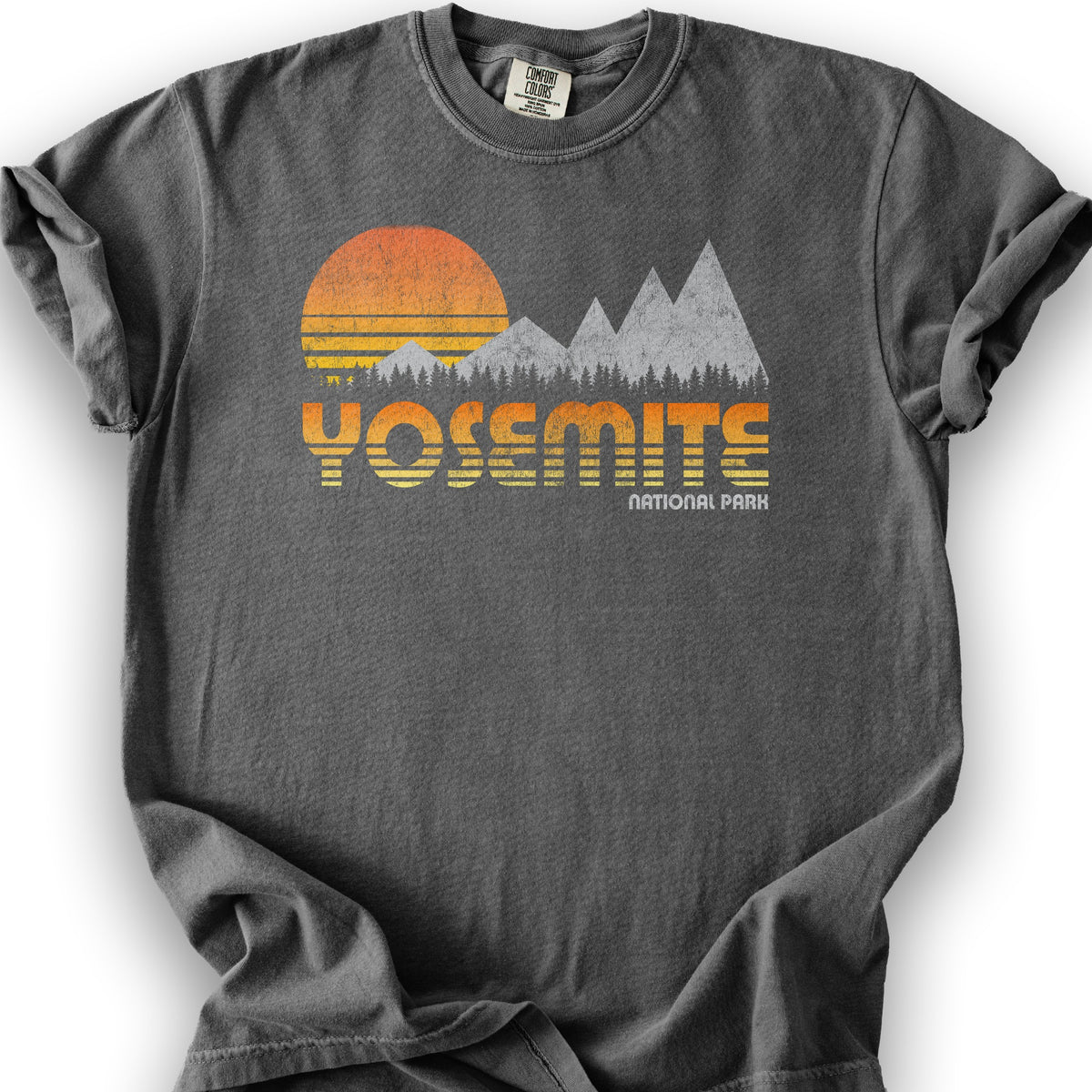 Yosemite National Park "80's Retro" T-Shirt - Pepper