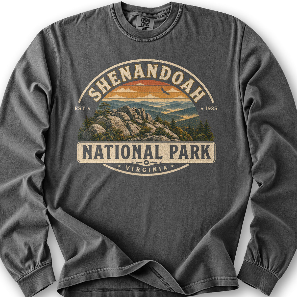 Shenandoah Medallion Long Sleeve Shirt - Pepper