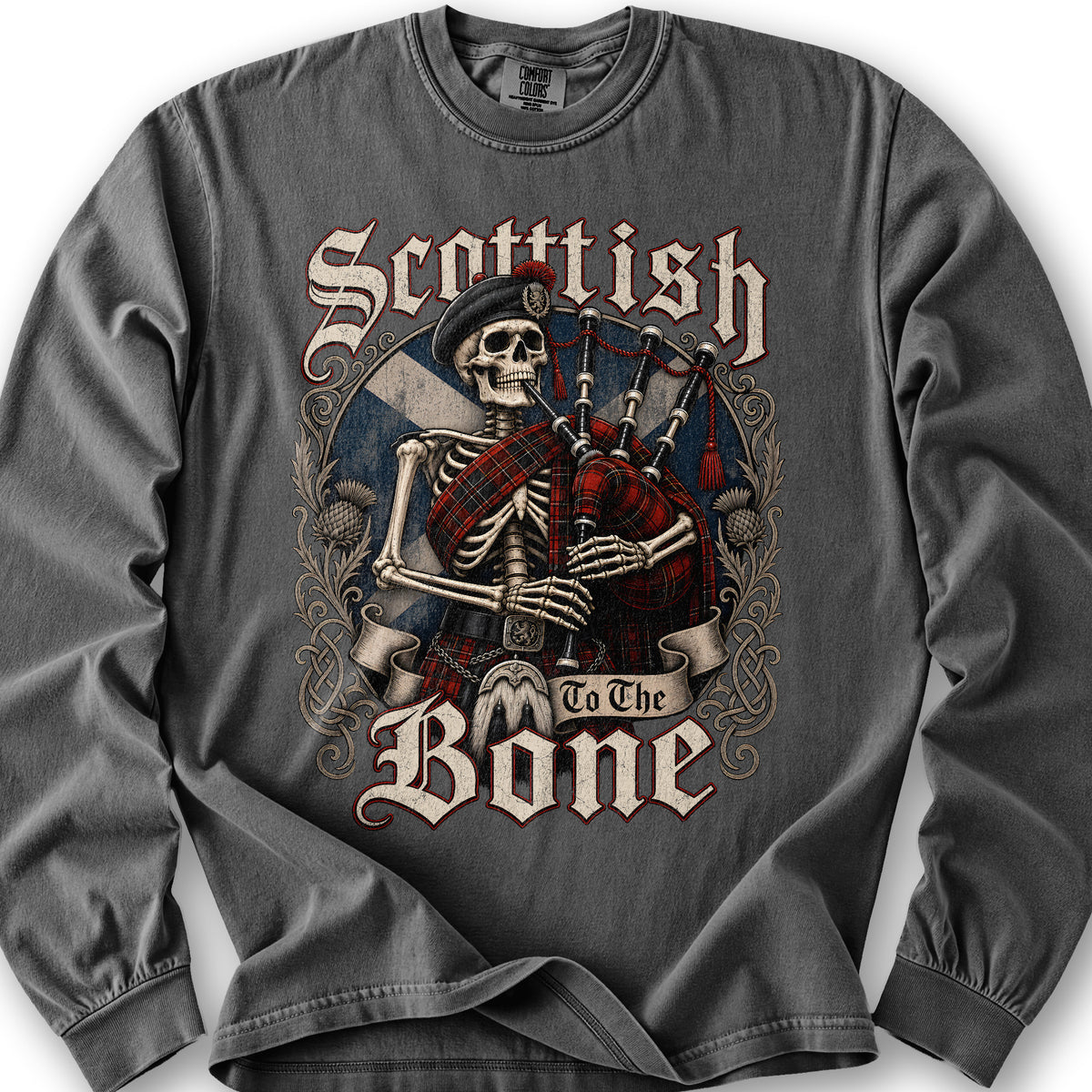 Scottish Boney Piper Long Sleeve Shirt - Pepper