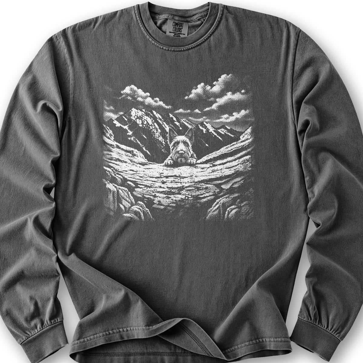 Watchful Scottish Terrier Long Sleeve Shirt - Pepper