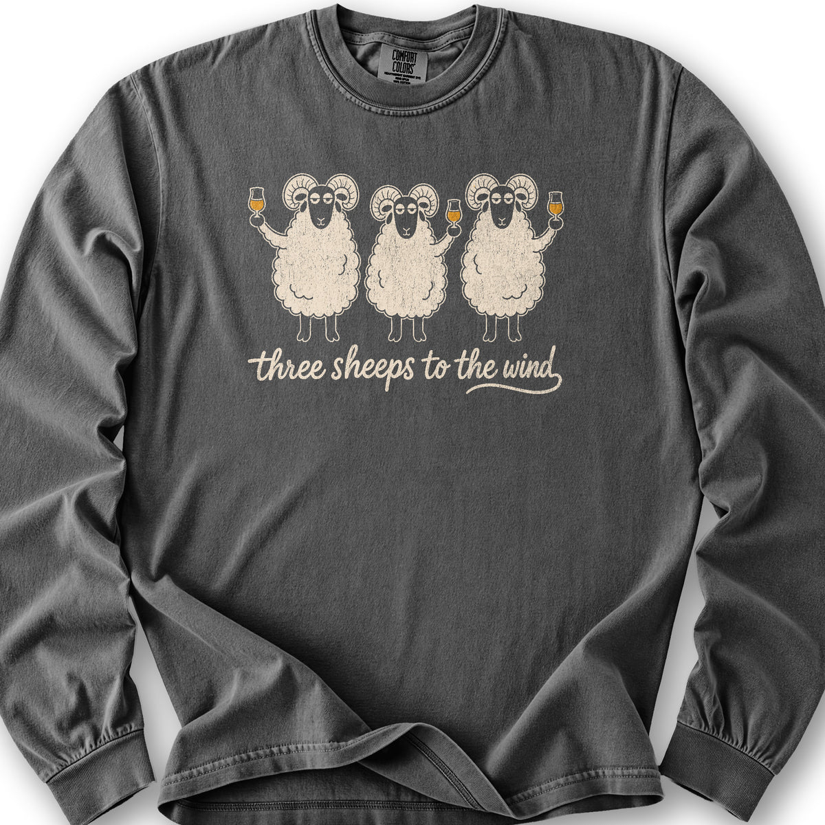 Three Sheeps Long Sleeve Shirt - Pepper