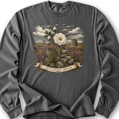 Culloden White Rose Long Sleeve Shirt - Pepper