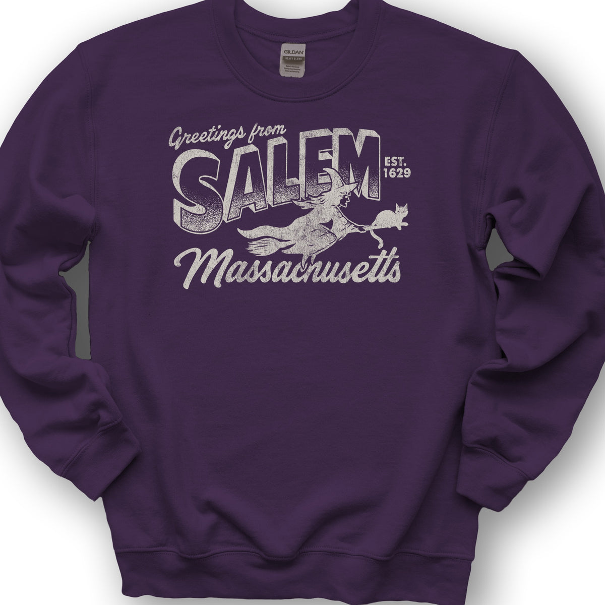 Greetings from Salem Massachusetts Sweatshirt - Purple