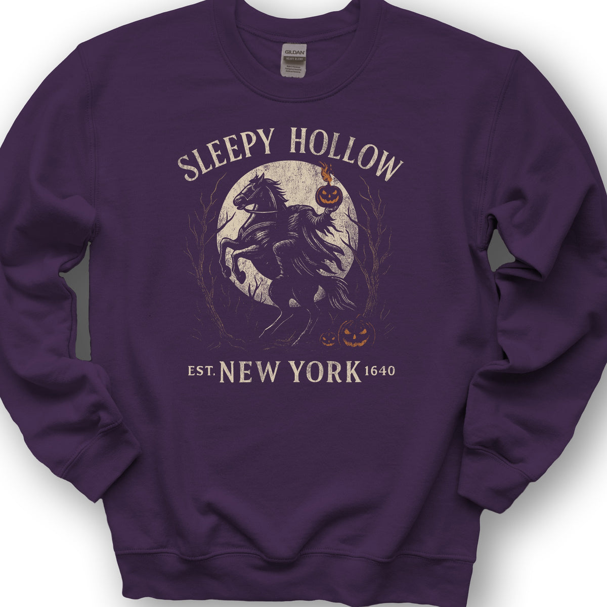 Sleepy Hollow New York Dark Sweatshirt - Purple