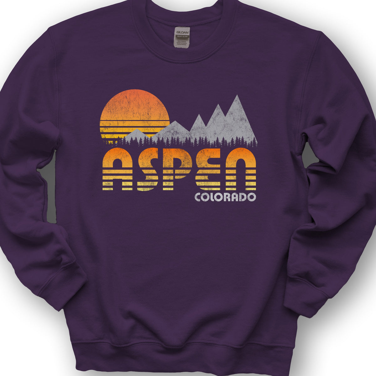Aspen "80's Retro" Sweatshirt - Purple