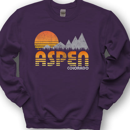 Aspen "80's Retro" Sweatshirt - Purple