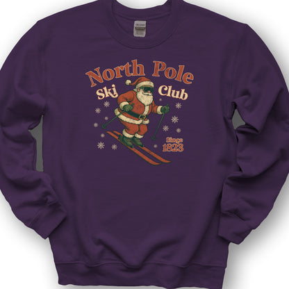 North Pole Ski Club Sweatshirt - Purple