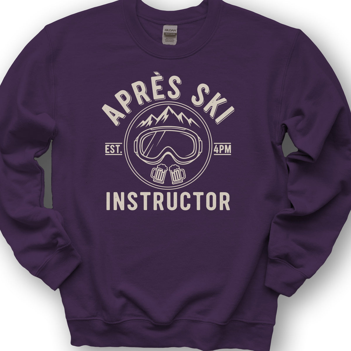 Après Ski Instructor "Goggles" Sweatshirt - Purple