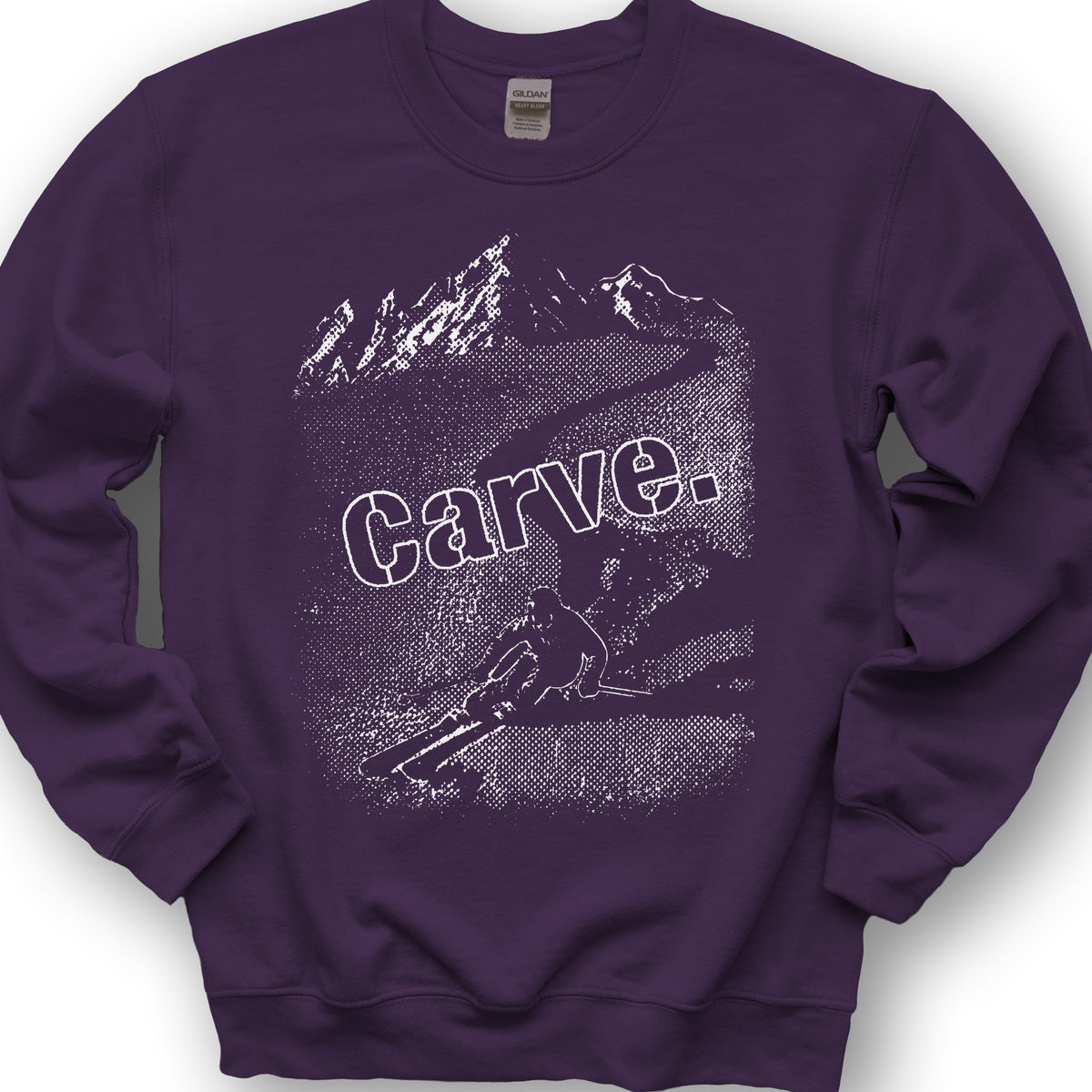 Carve Ski Print Sweatshirt - Purple