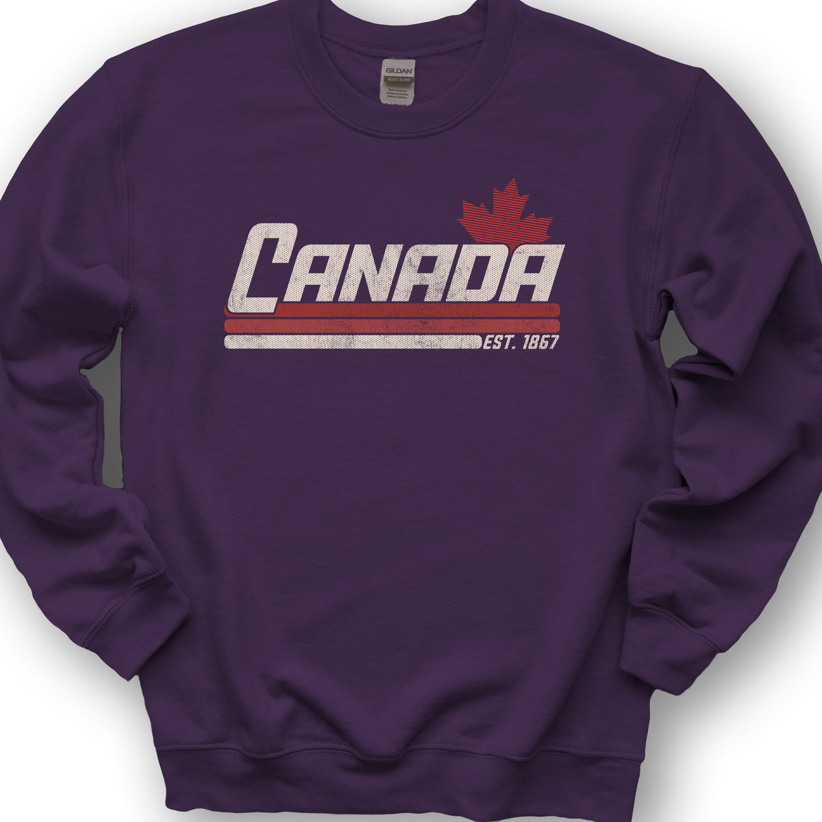 Canada Retro Stripe Sweatshirt - Purple