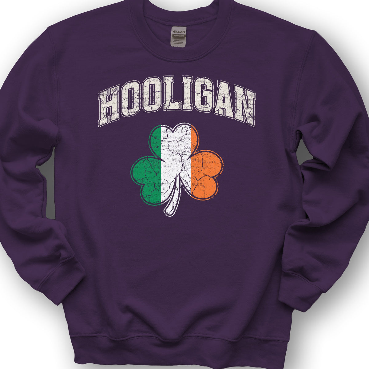 Hooligan Shamrock Sweatshirt - Purple