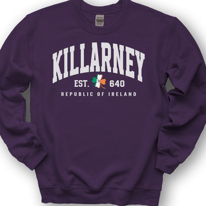 Killarney Varsity Flag Sweatshirt - Purple