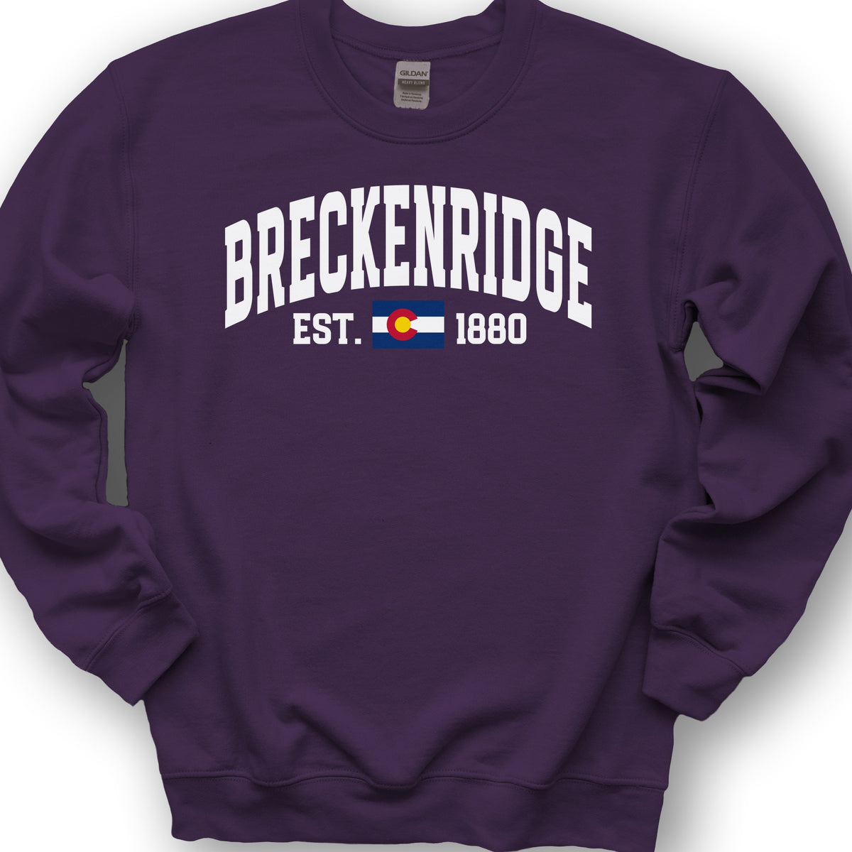 Breckenridge Colorado Varsity Sweatshirt - Purple