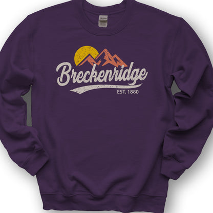 Breckenridge Vintage Script Sweatshirt - Purple