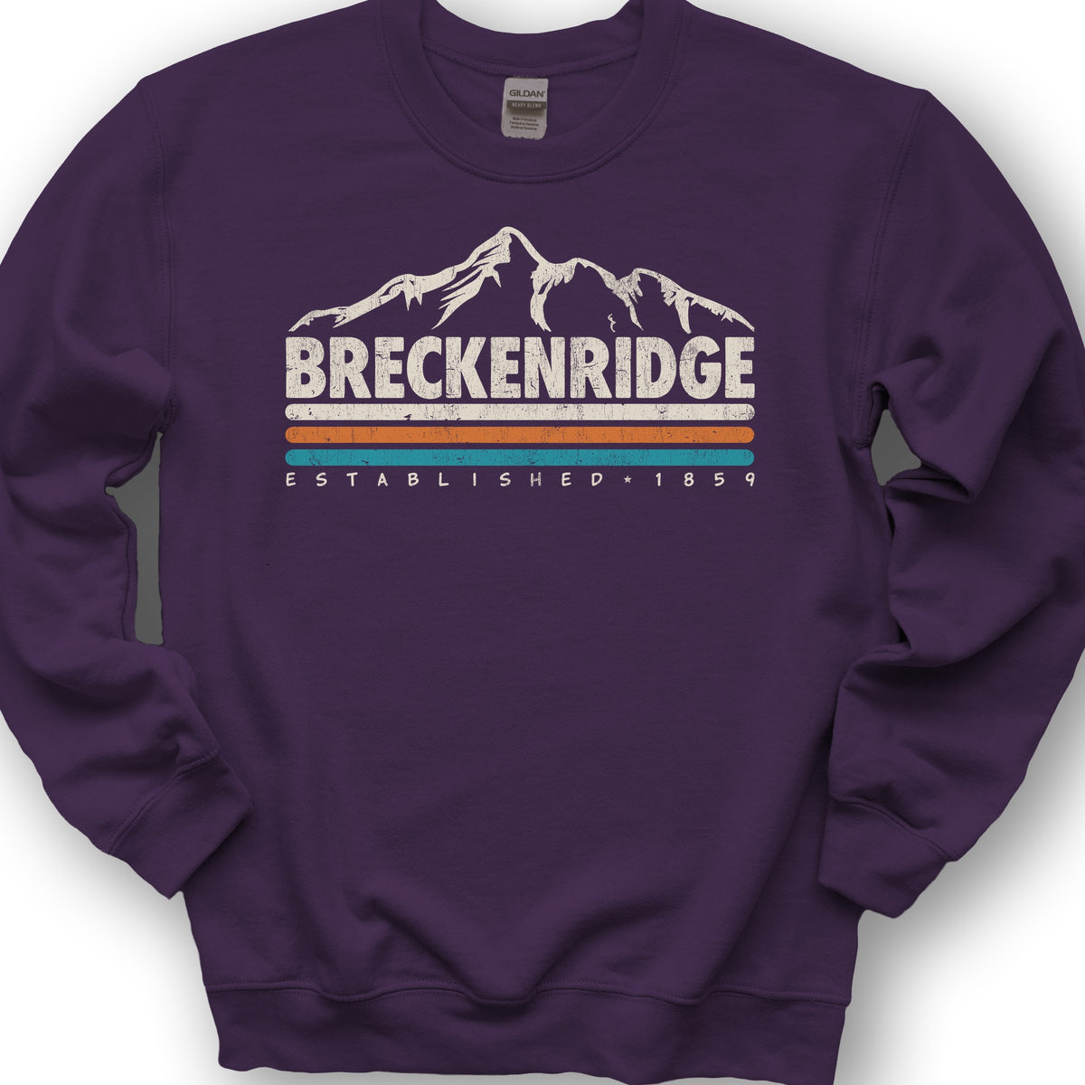 Breckenridge Retro Stripe Sweatshirt - Purple