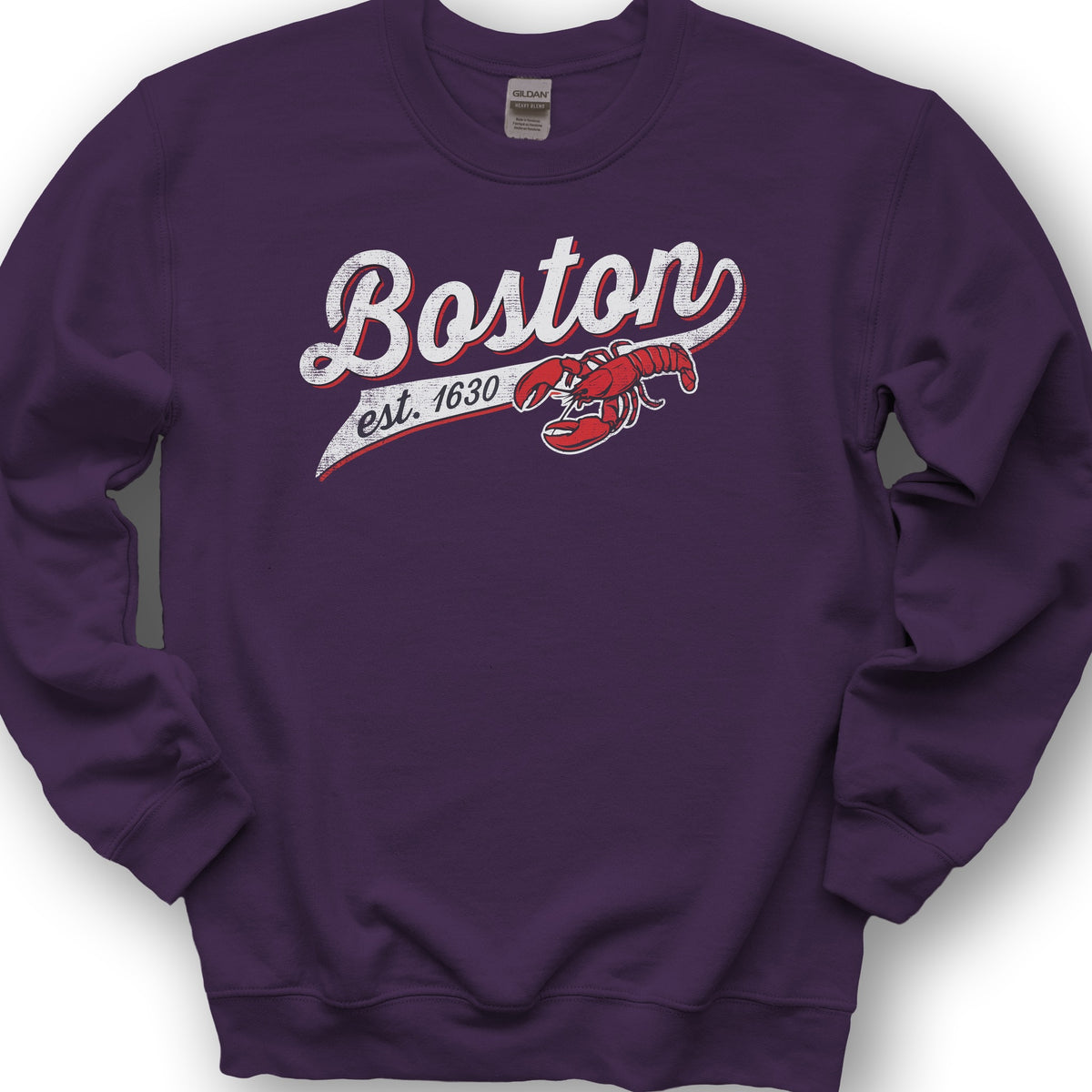 Boston Banner Sweatshirt - Purple