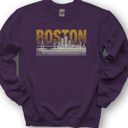 Boston Skyline Sweatshirt - Purple